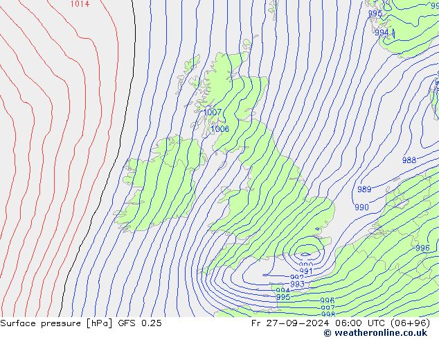 GFS 0.25: Cu 27.09.2024 06 UTC