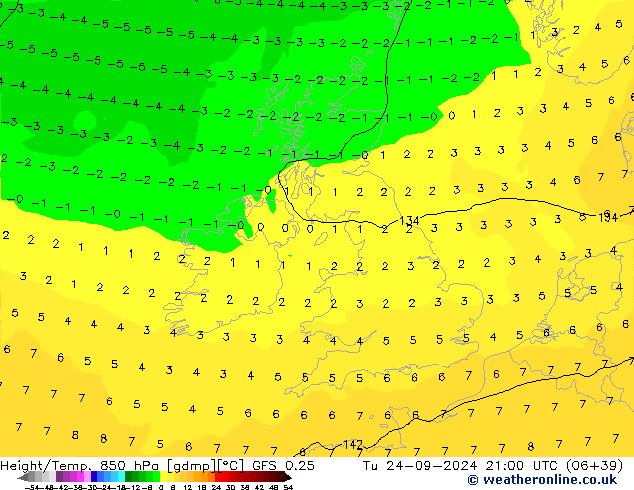 Z500/Rain (+SLP)/Z850 GFS 0.25 mar 24.09.2024 21 UTC