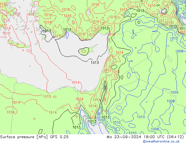 GFS 0.25: Mo 23.09.2024 18 UTC