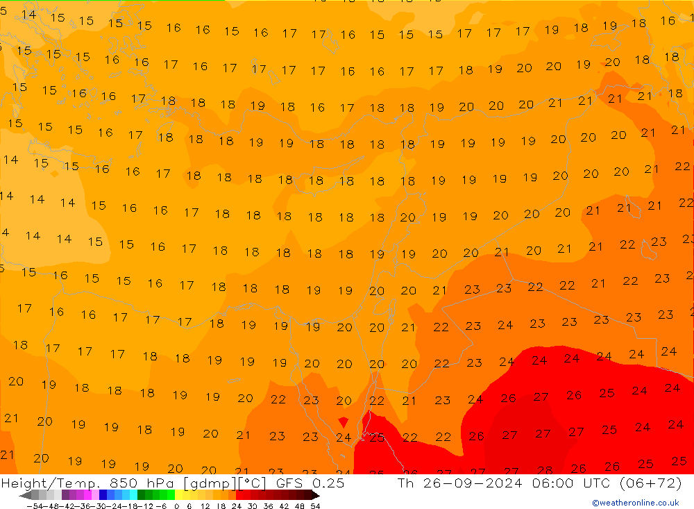 Z500/Regen(+SLP)/Z850 GFS 0.25 do 26.09.2024 06 UTC