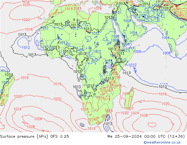 GFS 0.25: Mi 25.09.2024 00 UTC