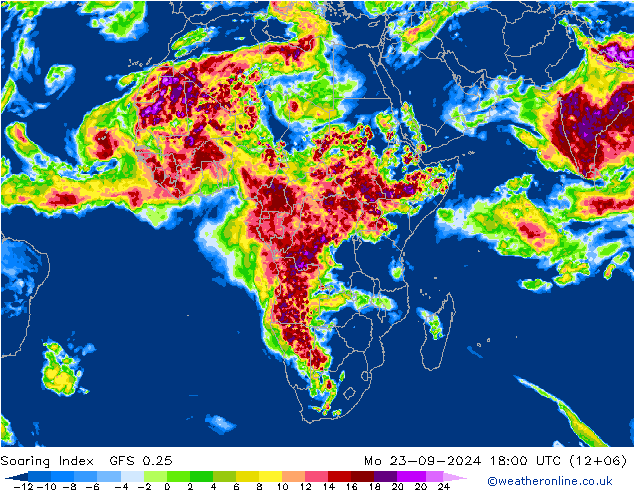 Soaring Index GFS 0.25 Mo 23.09.2024 18 UTC