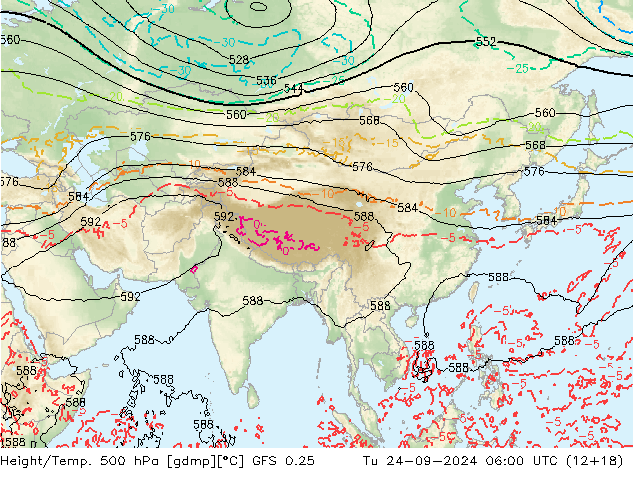 Z500/Rain (+SLP)/Z850 GFS 0.25 mar 24.09.2024 06 UTC