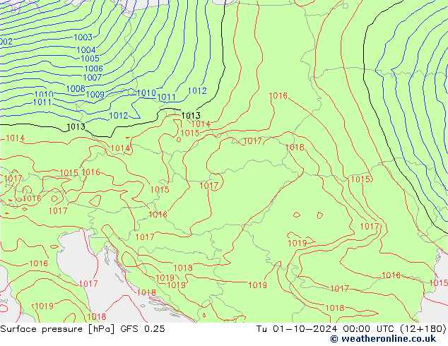 GFS 0.25: Tu 01.10.2024 00 UTC