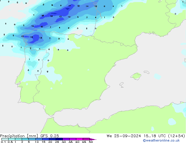 GFS 0.25: St 25.09.2024 18 UTC