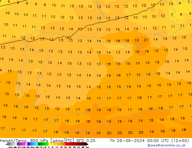 Z500/Rain (+SLP)/Z850 GFS 0.25 Th 26.09.2024 00 UTC