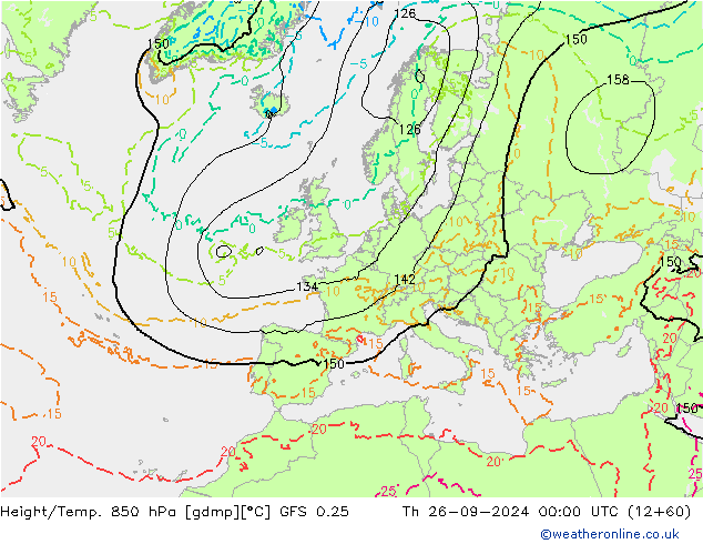 Z500/Rain (+SLP)/Z850 GFS 0.25 Do 26.09.2024 00 UTC