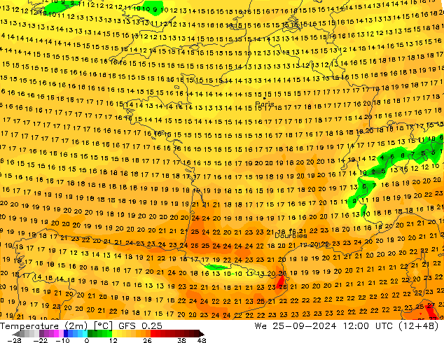 GFS 0.25: Mi 25.09.2024 12 UTC