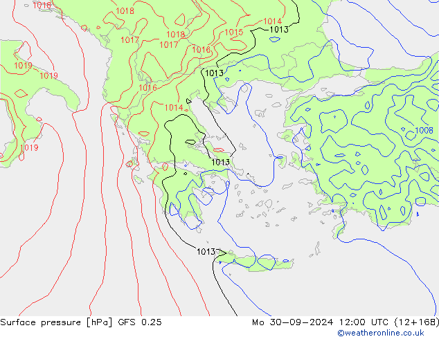 GFS 0.25: Seg 30.09.2024 12 UTC