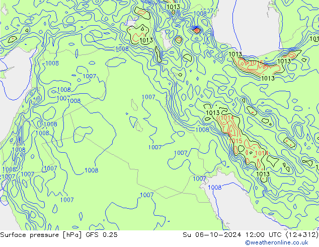 GFS 0.25: Su 06.10.2024 12 UTC