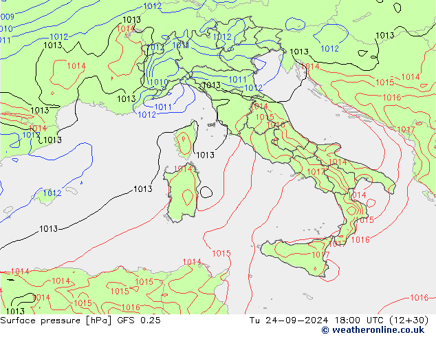 GFS 0.25: Di 24.09.2024 18 UTC