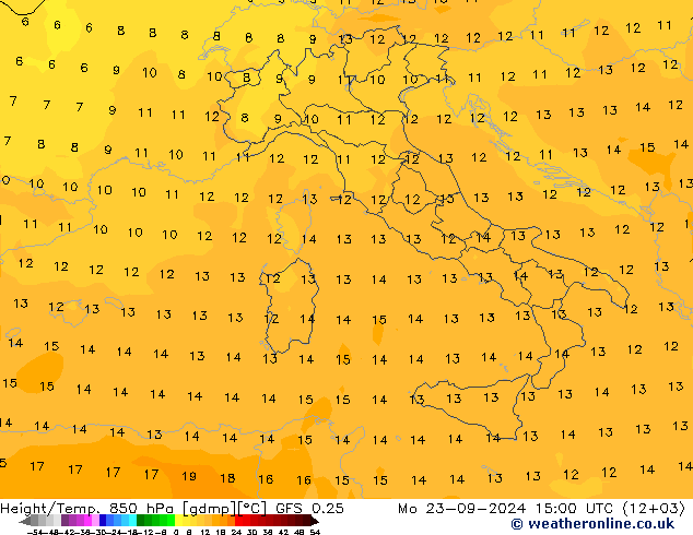 Z500/Rain (+SLP)/Z850 GFS 0.25 pon. 23.09.2024 15 UTC