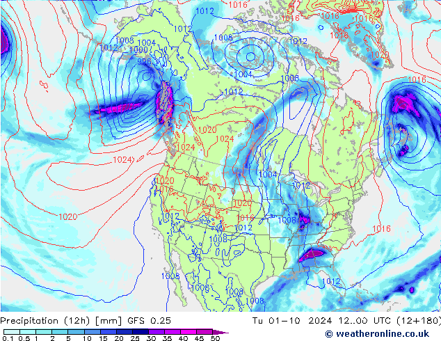  (12h) GFS 0.25  01.10.2024 00 UTC