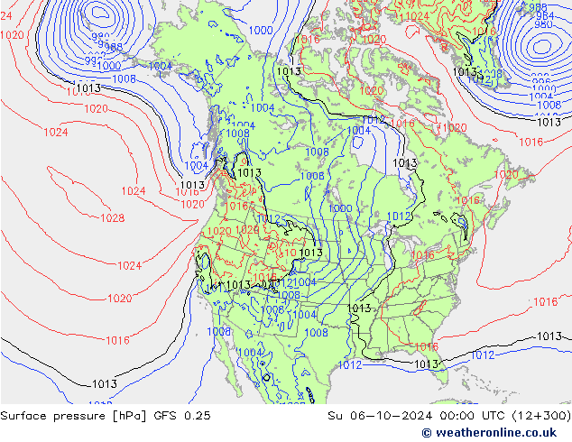 GFS 0.25: dim 06.10.2024 00 UTC