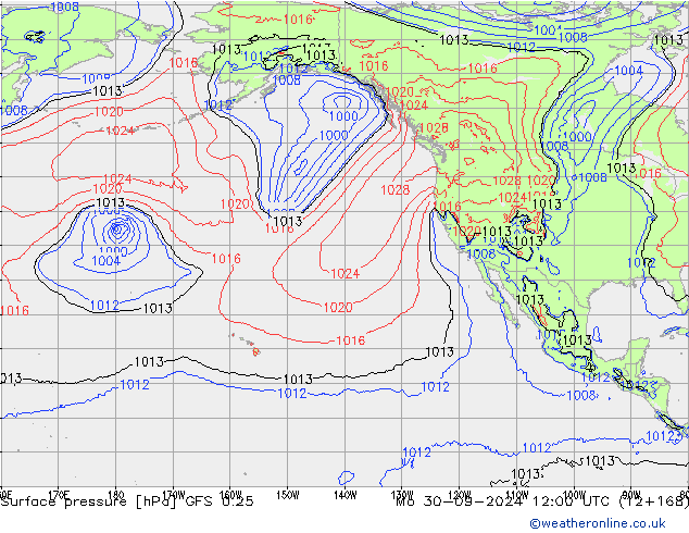 GFS 0.25: пн 30.09.2024 12 UTC