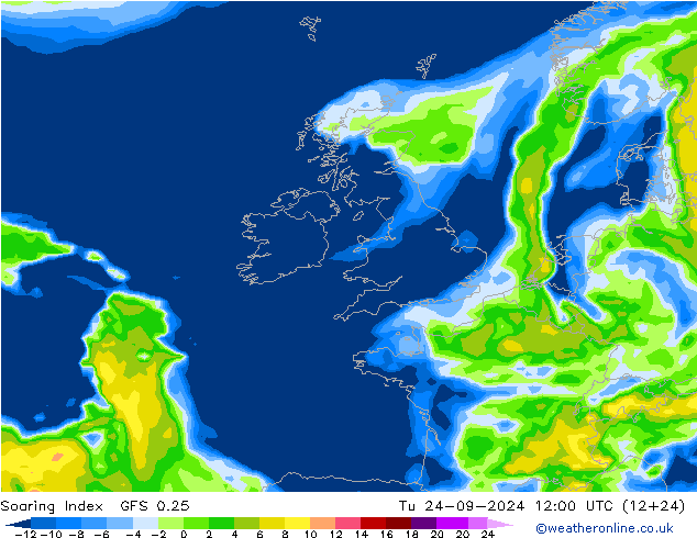 Soaring Index GFS 0.25 Tu 24.09.2024 12 UTC