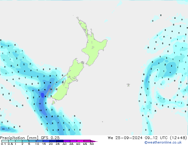 GFS 0.25: St 25.09.2024 12 UTC