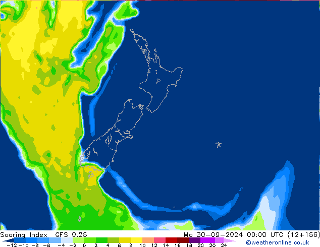 Soaring Index GFS 0.25 lun 30.09.2024 00 UTC