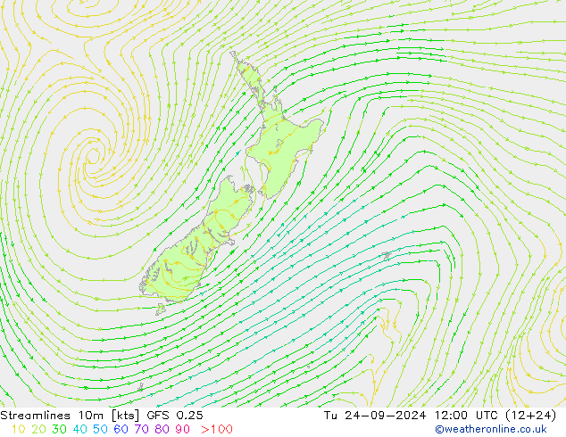 ветер 10m GFS 0.25 вт 24.09.2024 12 UTC