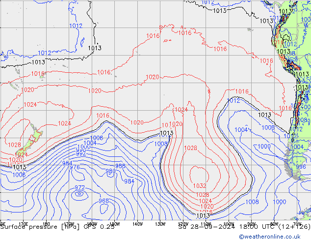 GFS 0.25: sab 28.09.2024 18 UTC