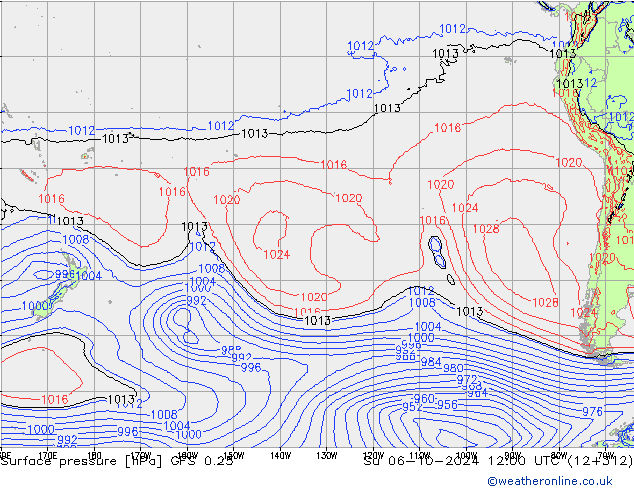 GFS 0.25: Su 06.10.2024 12 UTC