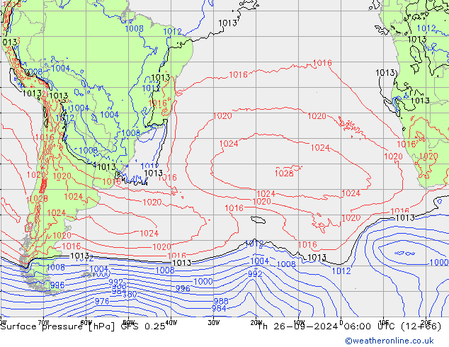 GFS 0.25: чт 26.09.2024 06 UTC