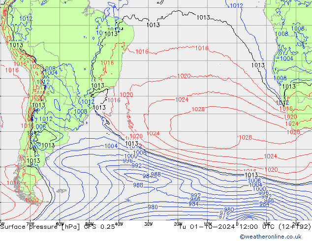 GFS 0.25: Sa 01.10.2024 12 UTC