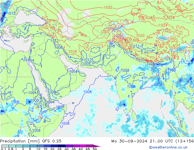 Neerslag GFS 0.25 ma 30.09.2024 00 UTC