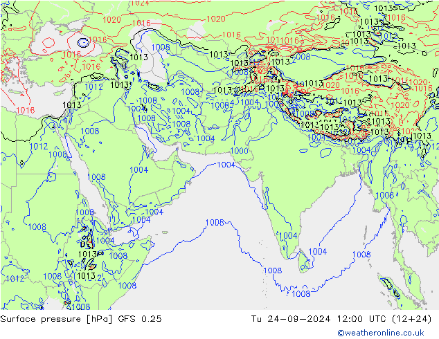 GFS 0.25: Tu 24.09.2024 12 UTC