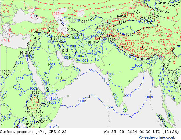 GFS 0.25: wo 25.09.2024 00 UTC