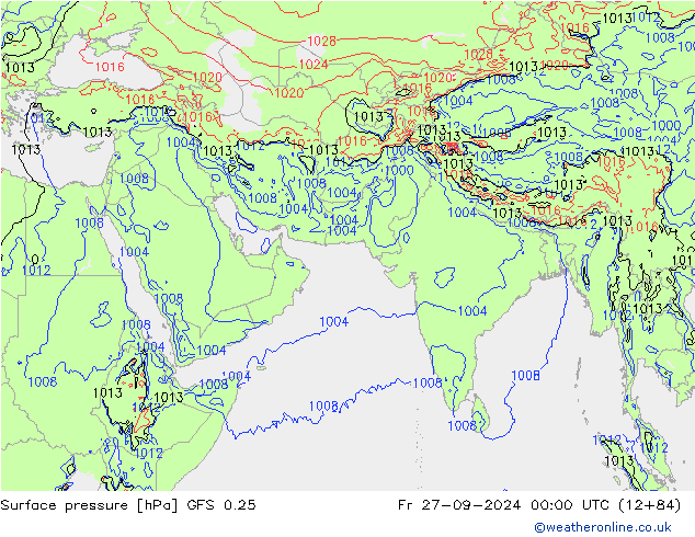 GFS 0.25: Cu 27.09.2024 00 UTC