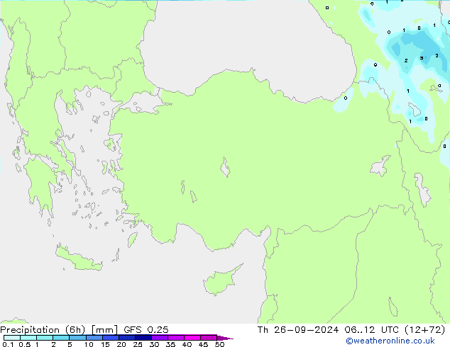 Z500/Rain (+SLP)/Z850 GFS 0.25 чт 26.09.2024 12 UTC