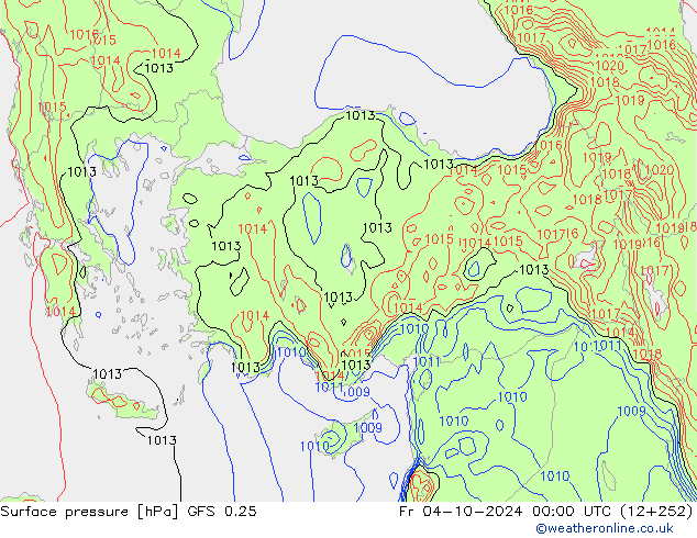 GFS 0.25: Sex 04.10.2024 00 UTC