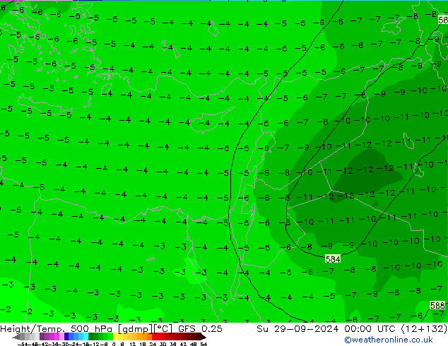 Z500/Rain (+SLP)/Z850 GFS 0.25 Ne 29.09.2024 00 UTC