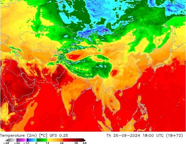 GFS 0.25: gio 26.09.2024 18 UTC