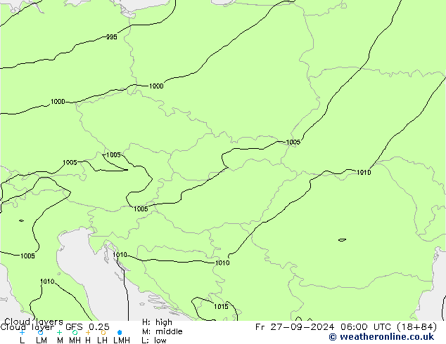 Cloud layer GFS 0.25 Fr 27.09.2024 06 UTC