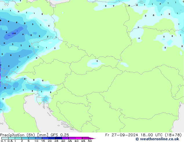 Z500/Rain (+SLP)/Z850 GFS 0.25 Fr 27.09.2024 00 UTC