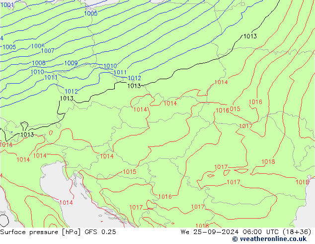 GFS 0.25: mié 25.09.2024 06 UTC