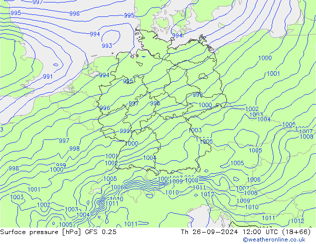 GFS 0.25: jue 26.09.2024 12 UTC