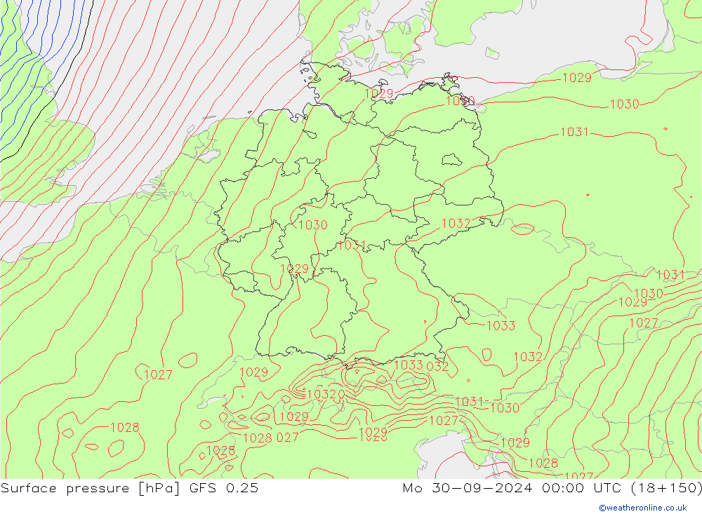 GFS 0.25: Mo 30.09.2024 00 UTC