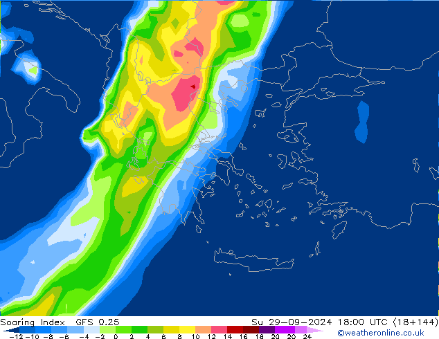 Soaring Index GFS 0.25 Su 29.09.2024 18 UTC