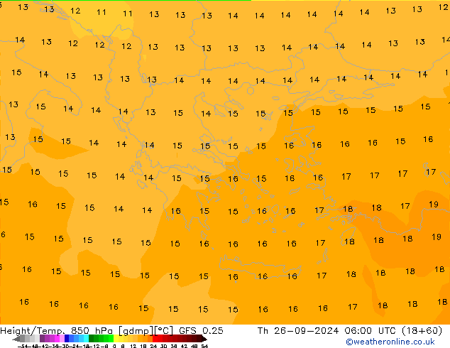 Z500/Rain (+SLP)/Z850 GFS 0.25 Th 26.09.2024 06 UTC