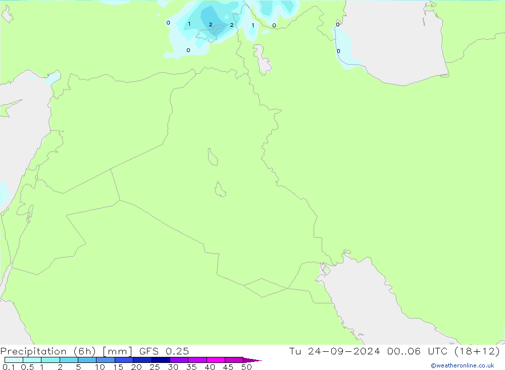 Z500/Rain (+SLP)/Z850 GFS 0.25 Út 24.09.2024 06 UTC