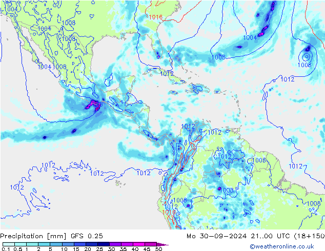 opad GFS 0.25 pon. 30.09.2024 00 UTC