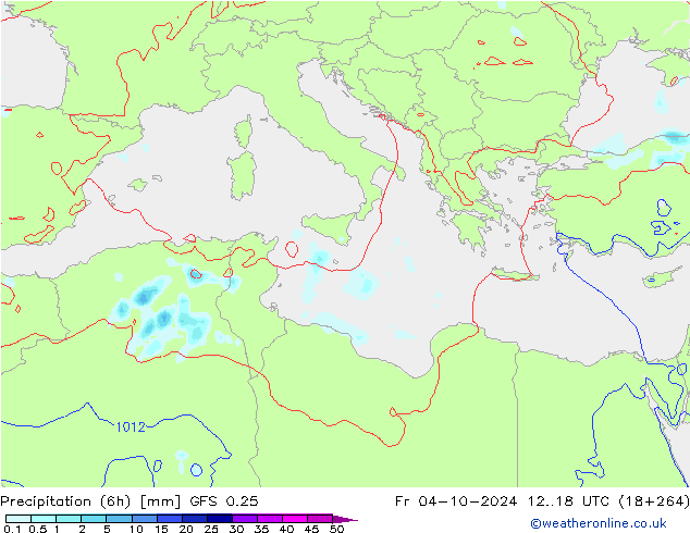 Z500/Rain (+SLP)/Z850 GFS 0.25 Fr 04.10.2024 18 UTC