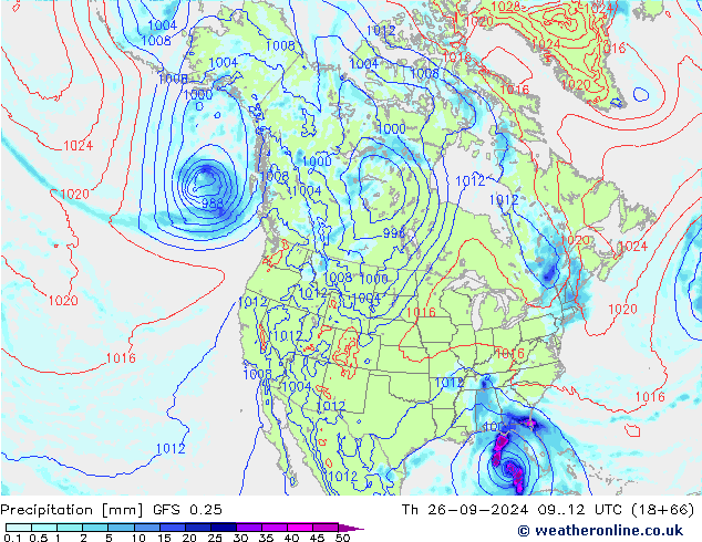 Precipitación GFS 0.25 jue 26.09.2024 12 UTC