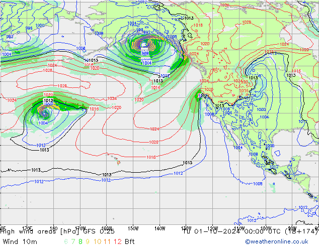 High wind areas GFS 0.25 mar 01.10.2024 00 UTC