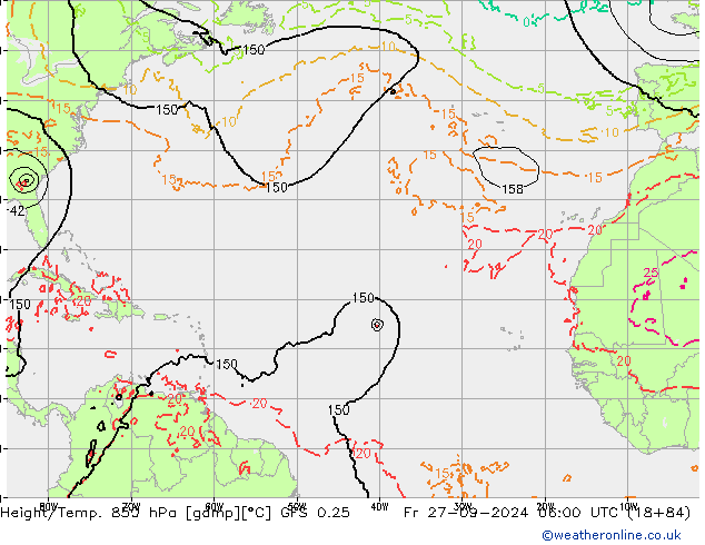 Z500/Rain (+SLP)/Z850 GFS 0.25 пт 27.09.2024 06 UTC