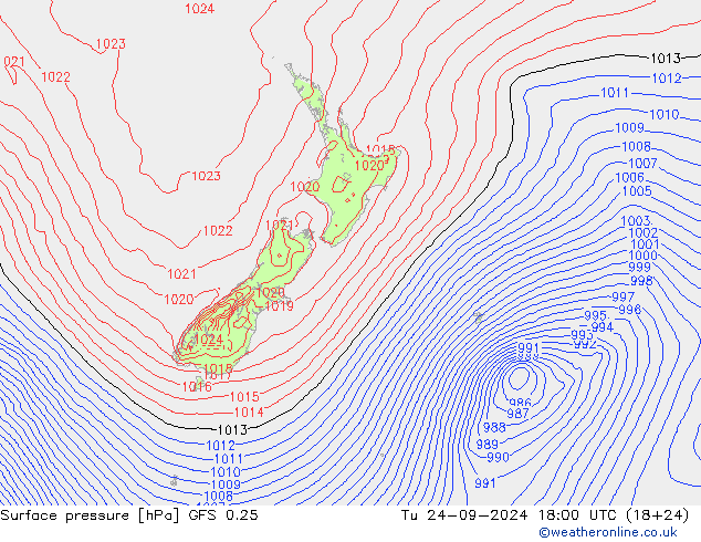 GFS 0.25: Sa 24.09.2024 18 UTC