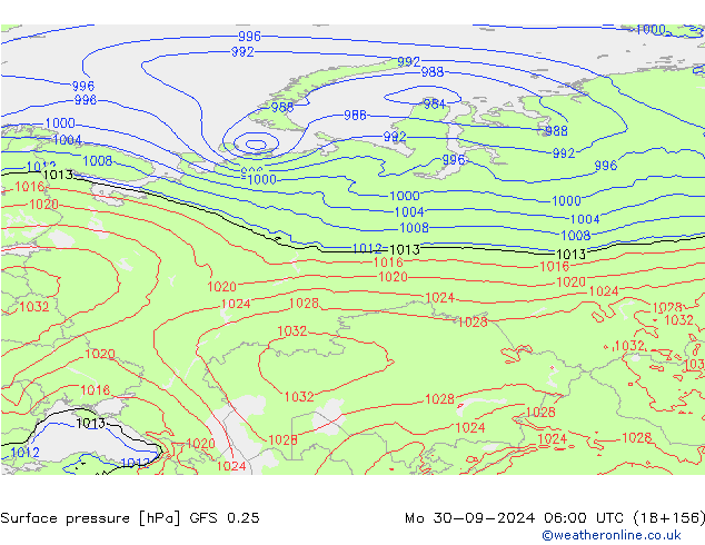 GFS 0.25: Mo 30.09.2024 06 UTC